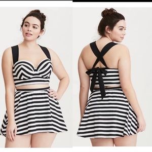 Torrid Striped Bikini Swimsuit